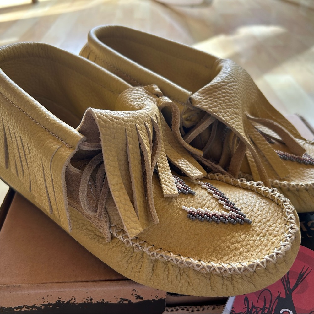 Fringed Beaded Mukluk Moccasins